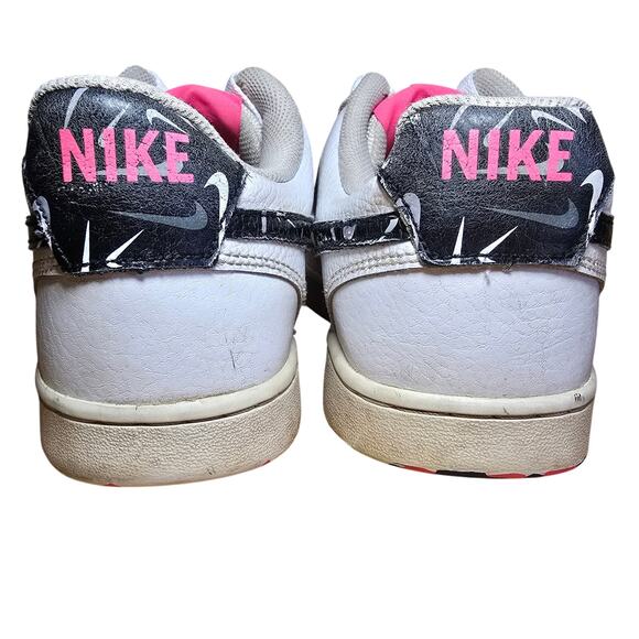 Women's Nike Court Vision Low White Hyper Pink Swooshfetti - Size 10 EU 42 - Picture 5 of 8